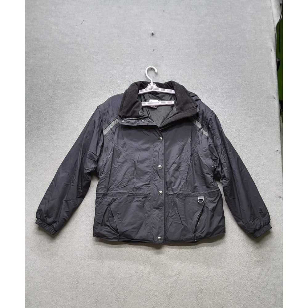 VINTAGE Playboy Winterfest Women Jacket 19 Black 1999 Ski Roffe Logo Smirnoff